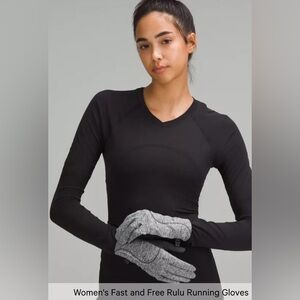 ⭐️Lululemon Gloves Fast and Free Running Slim Fit Rulu Size MEDIUM